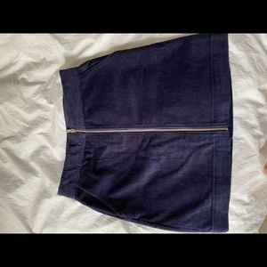 Blue Corduroy Mini Skirt